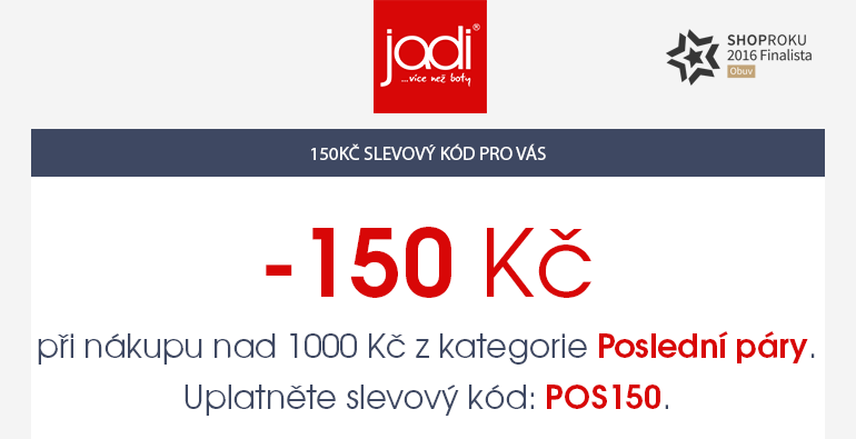 Poslední páry nyní se 150Kč slevou